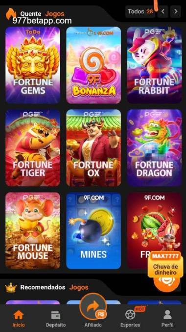 Aplicativo móvel 977BET para iOS e Android